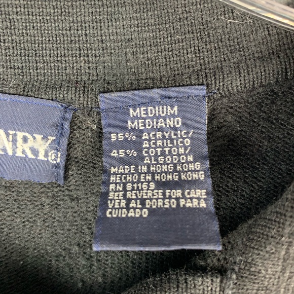 John Henry Vintage Black Long Sleeve Sweater - Picture 4 of 5